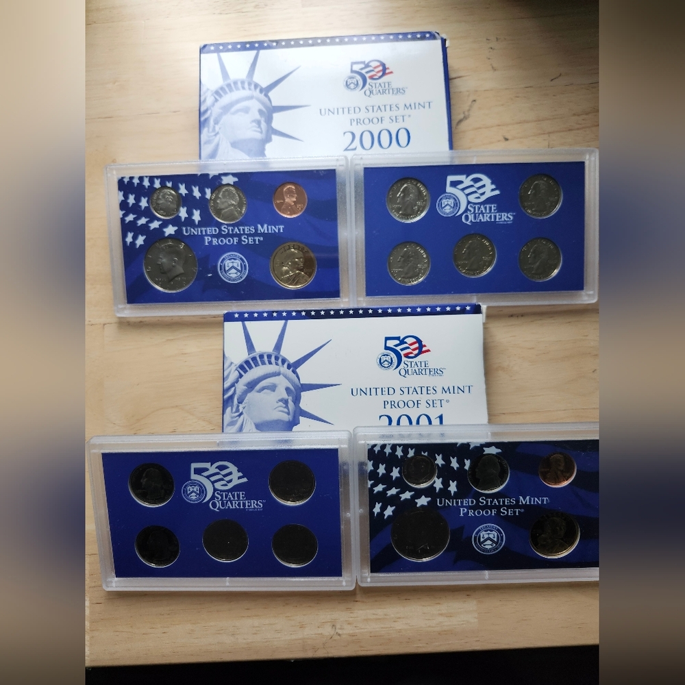 United States Mint Proof Set 2000 and 2001